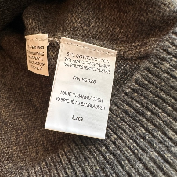 Method men’s large quarter zip knitted pullover, dark green and charcoal unworn - Picture 4 of 4